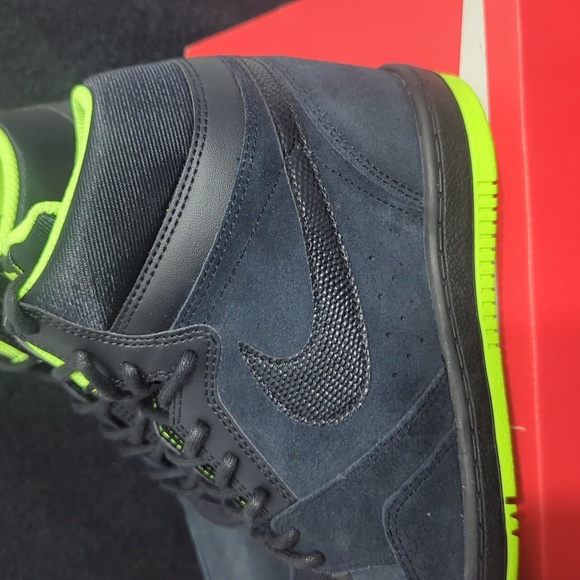 NWT Nike Air Lunar Force Sky High Wedge Black Suede Shoes - Picture 6 of 10